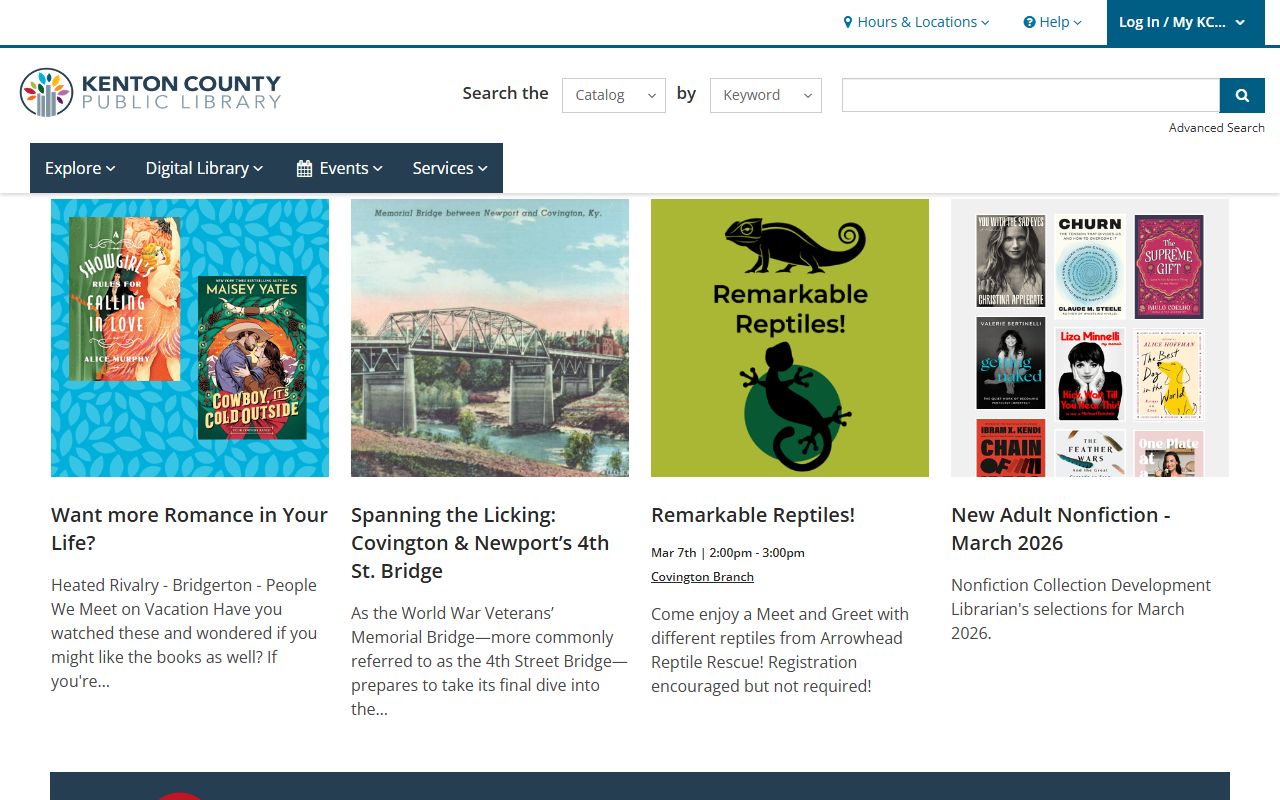 Covington public library for historical death records research
