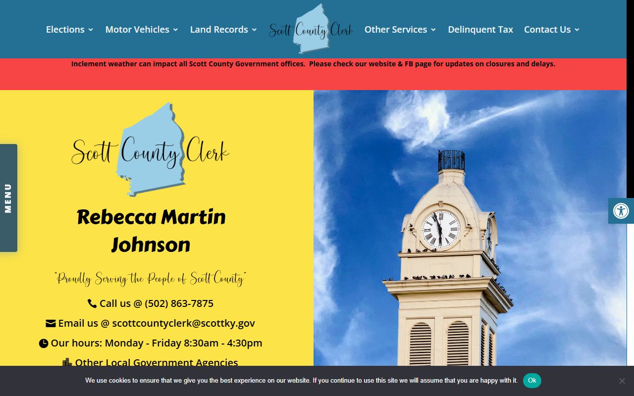 Scott County Clerk office for Georgetown death records