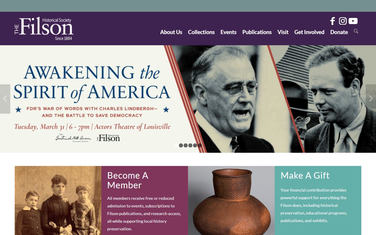 Louisville historical society building for death records research