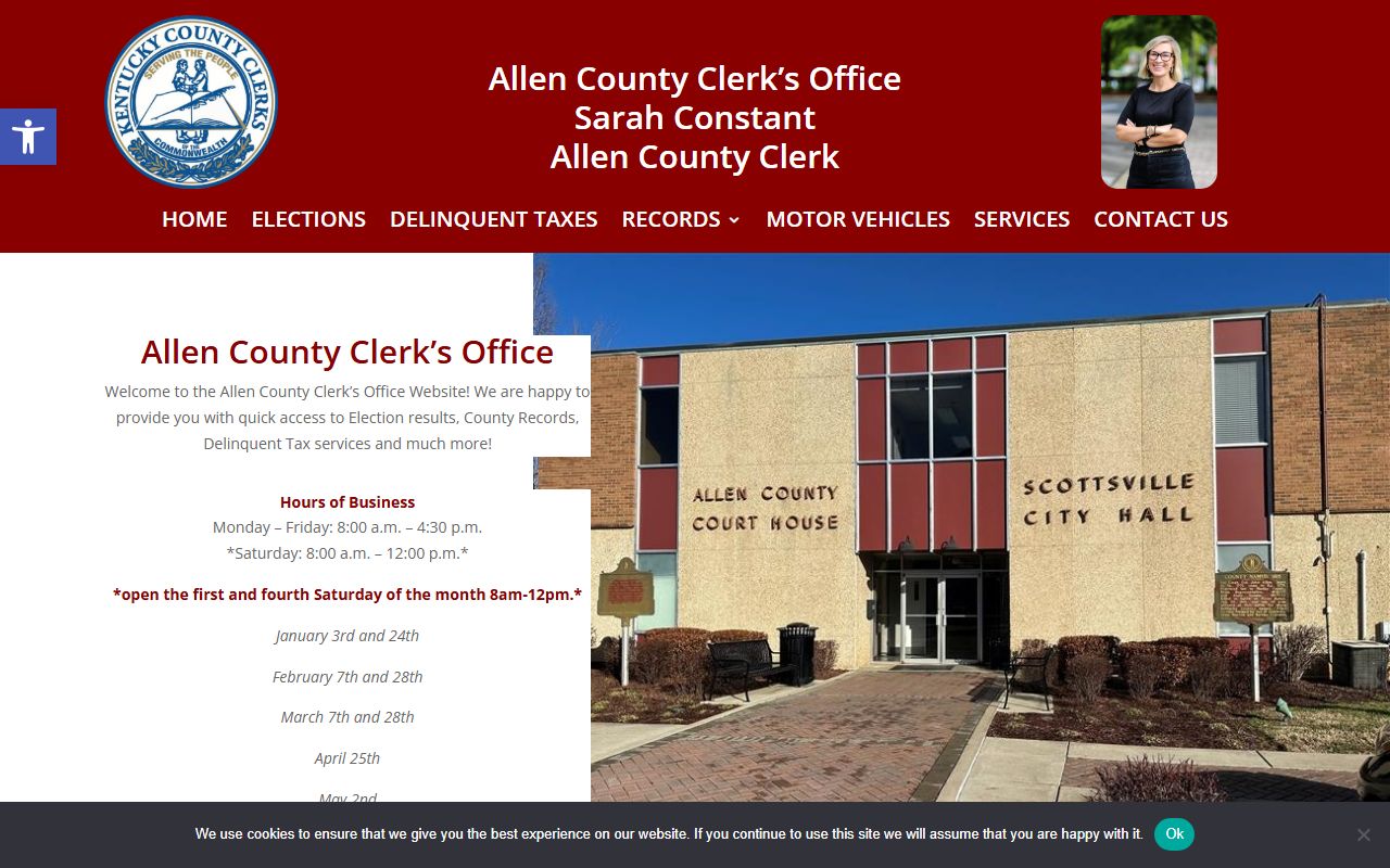Allen County Clerk office in Scottsville for records access