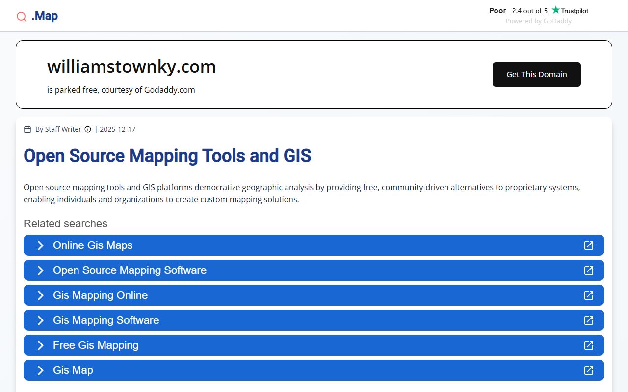 Williamstown city area for Grant County death records services