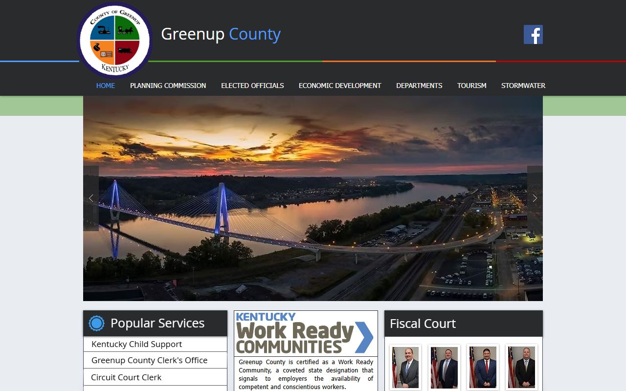 Greenup County website resources for death records