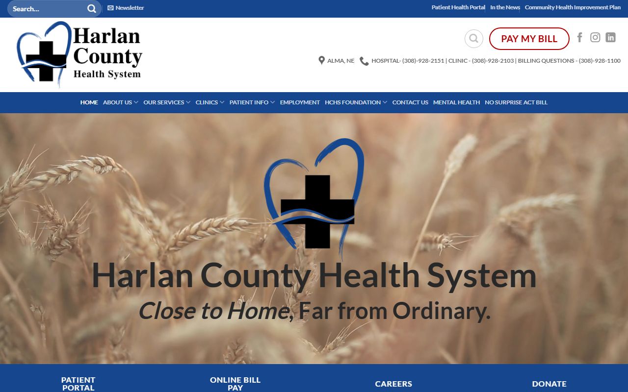 Harlan County Health Department building for death records services