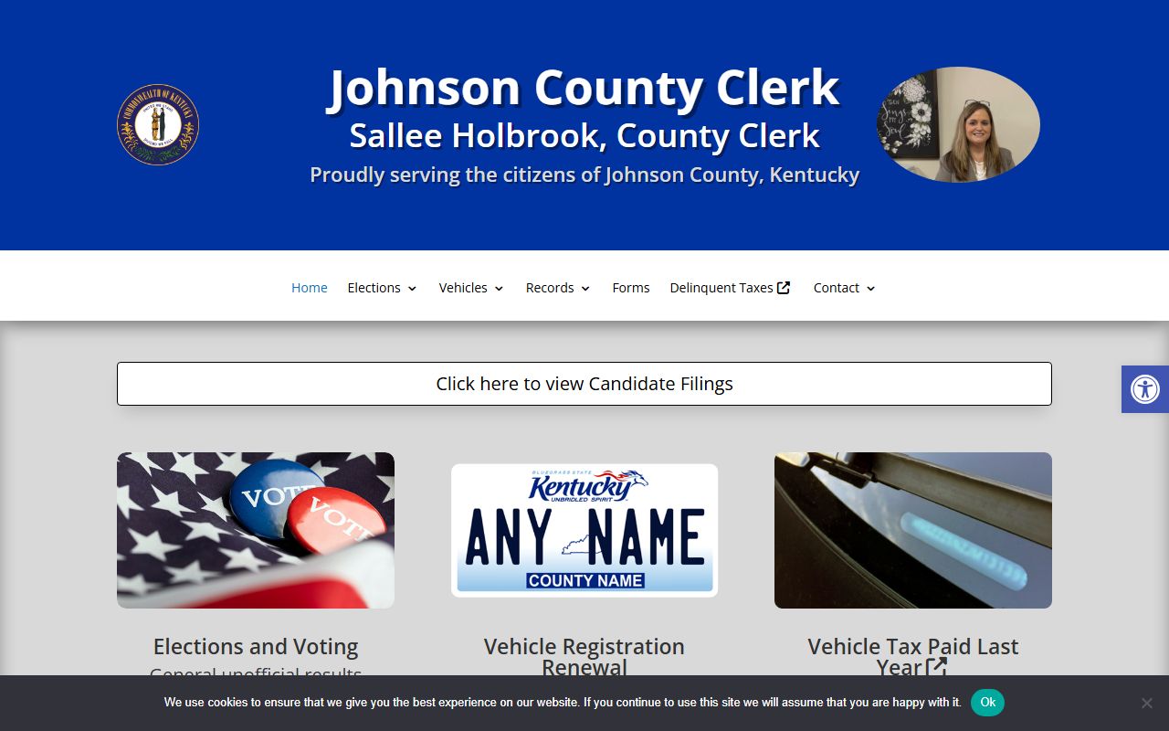 Johnson County Clerk office in Paintsville for death records