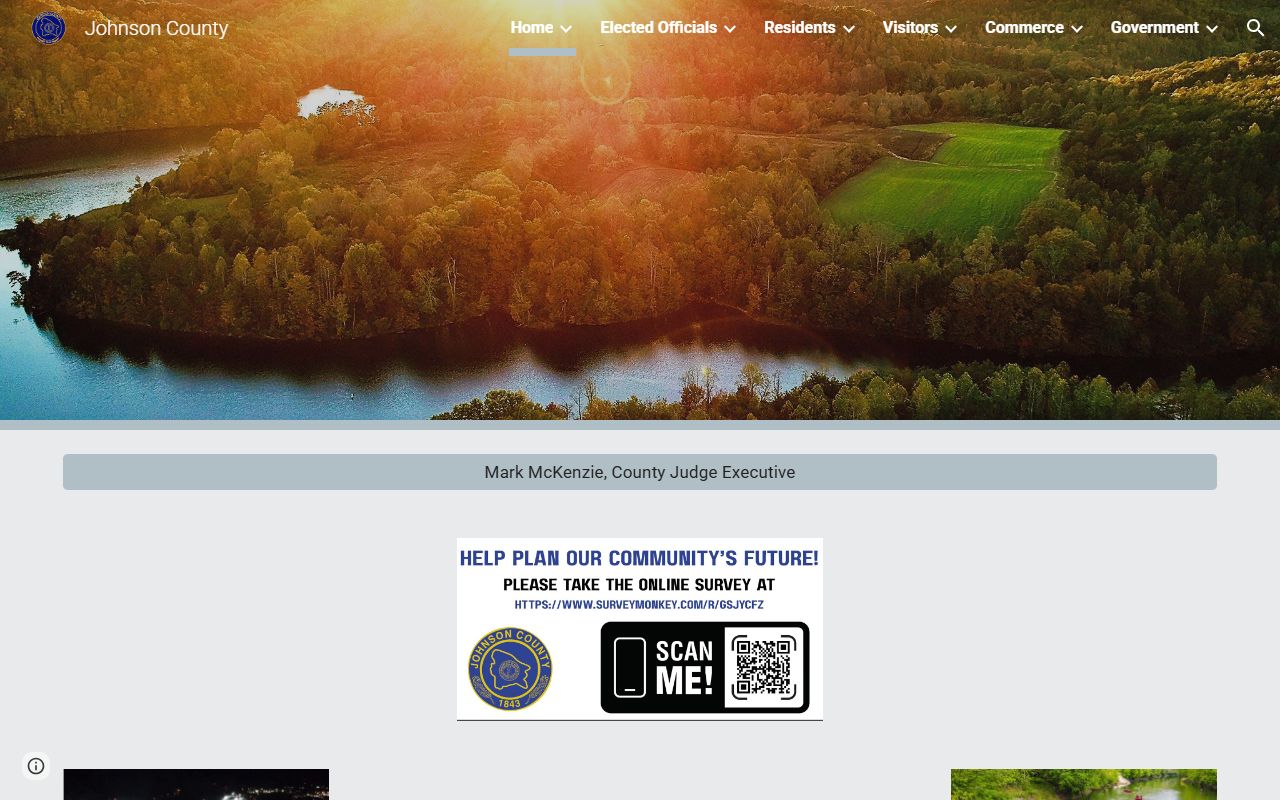Johnson County website portal for death records access