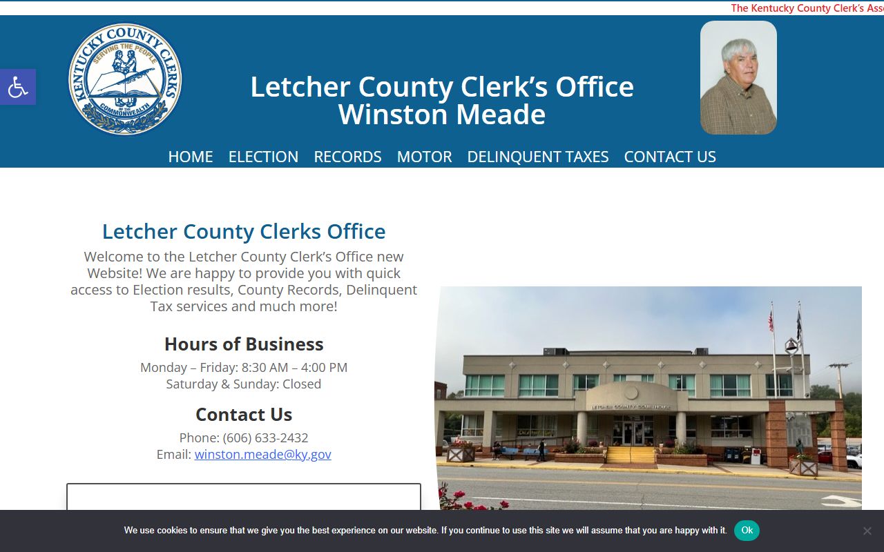 Letcher County Clerk office in Whitesburg for death records