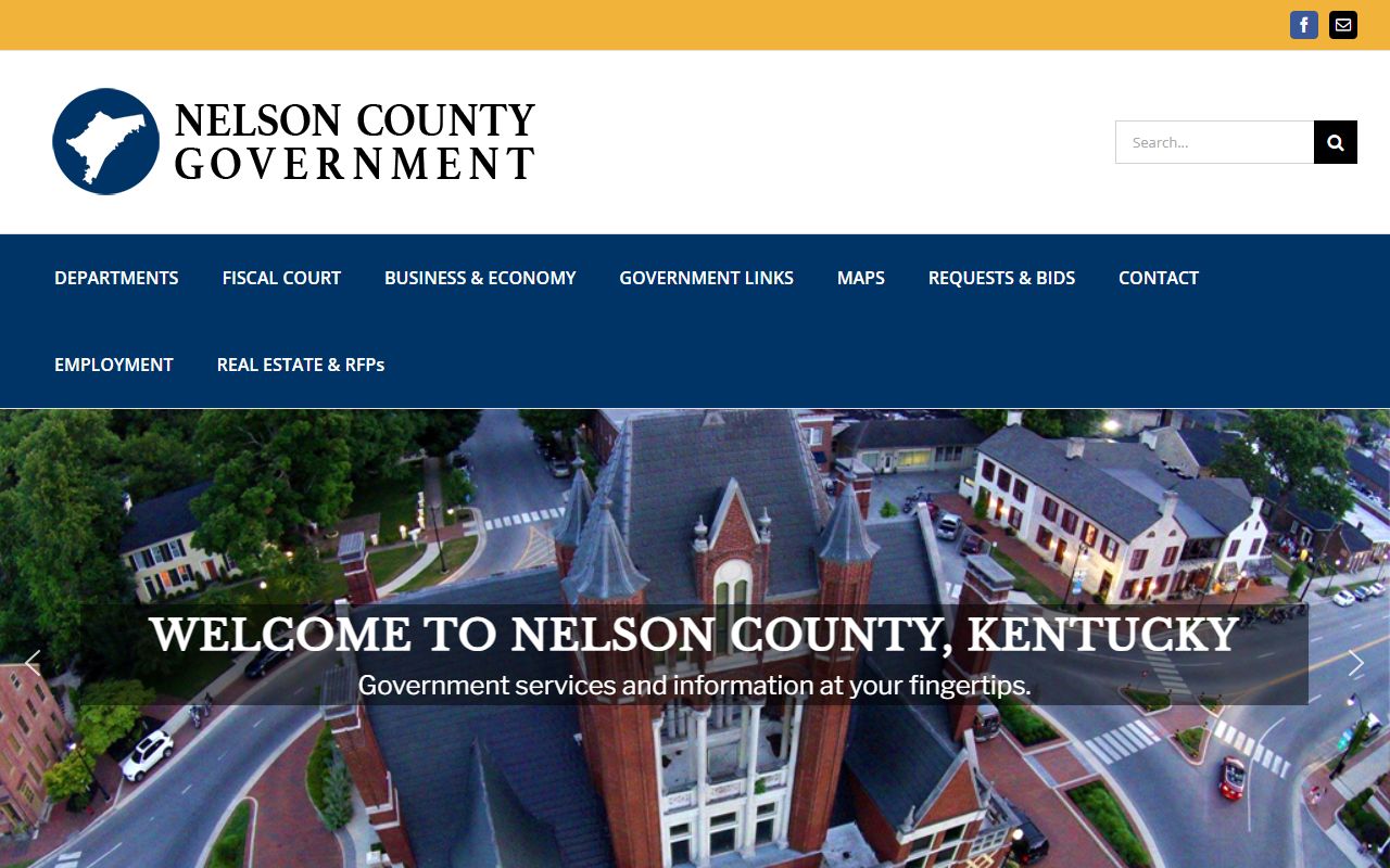 Nelson County Clerk website for death records