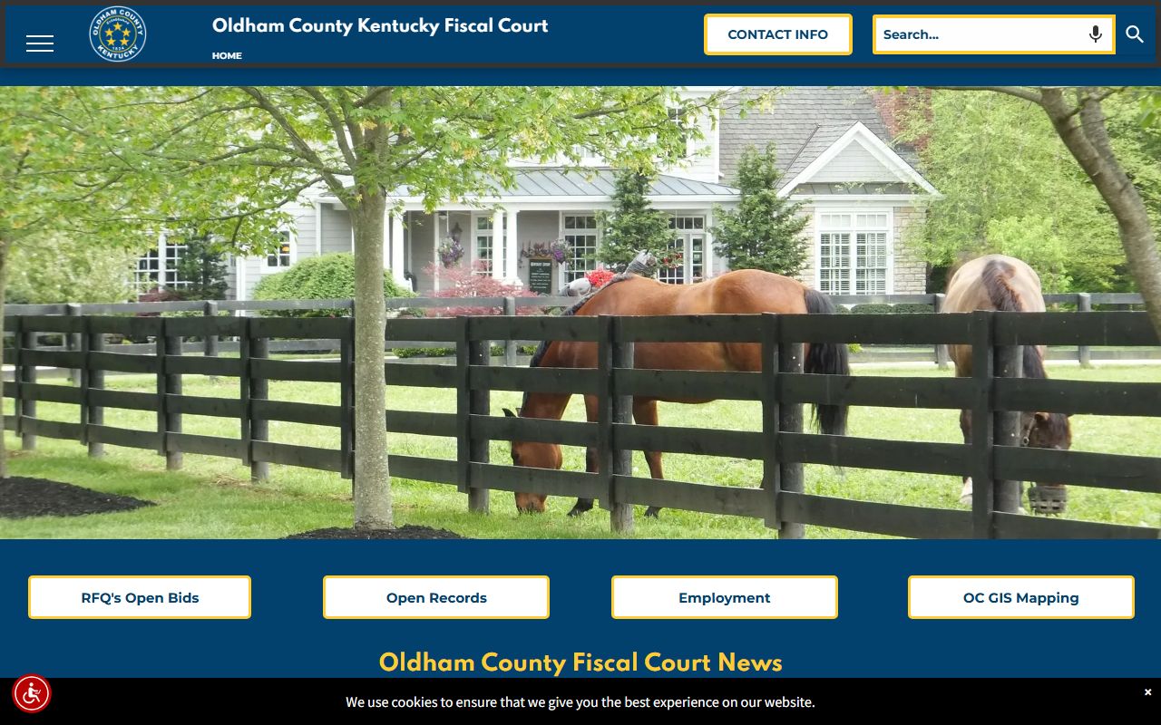 Oldham County website for death records information