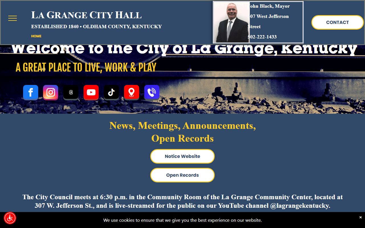 La Grange city area for Oldham County death records services