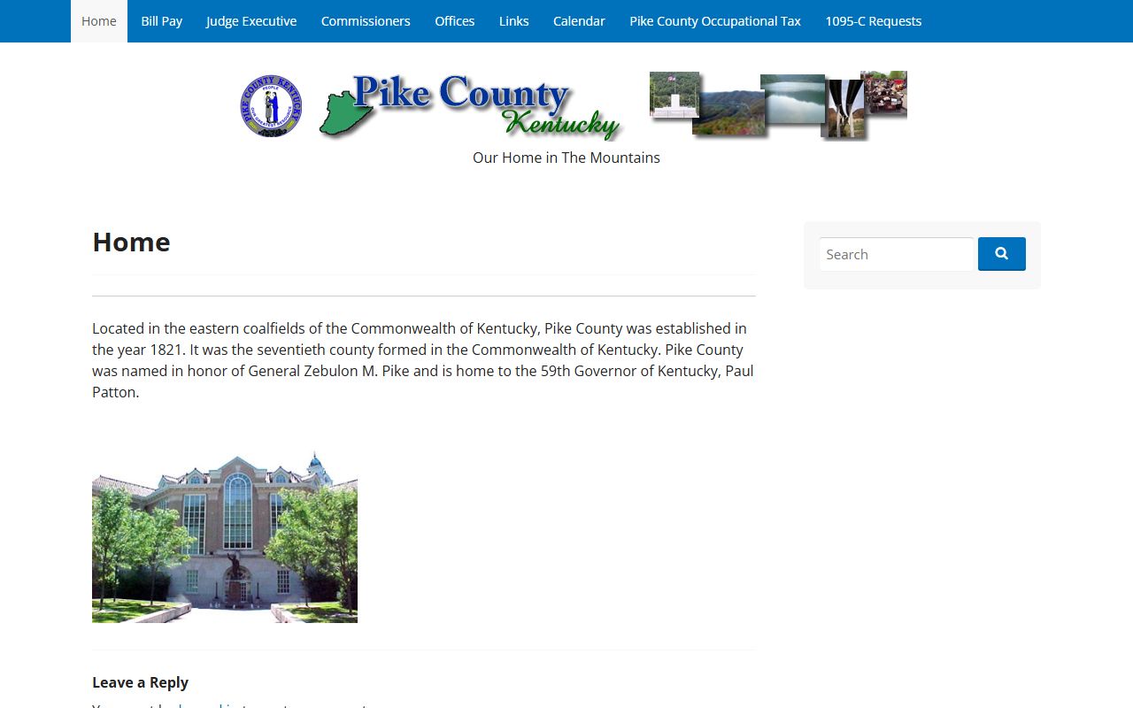 Pike County Clerk website for death records information