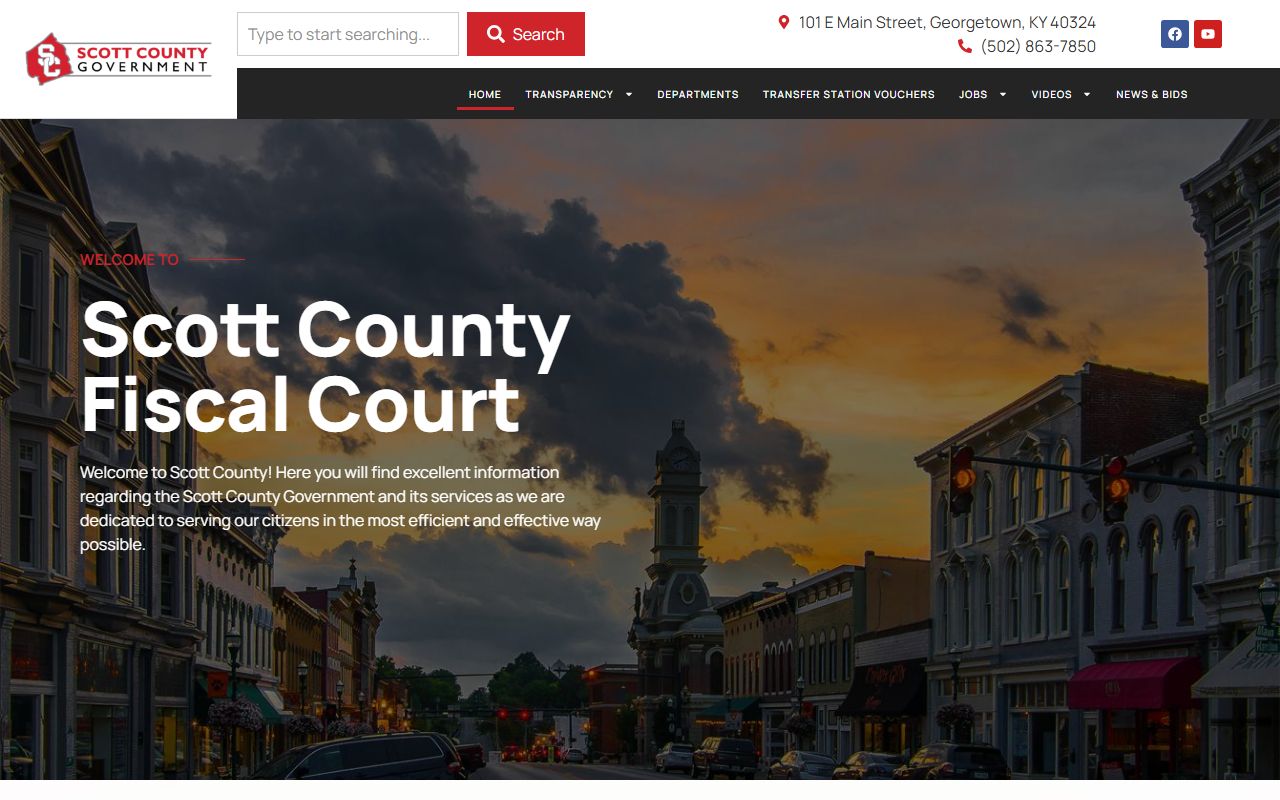 Scott County Clerk website for death records information