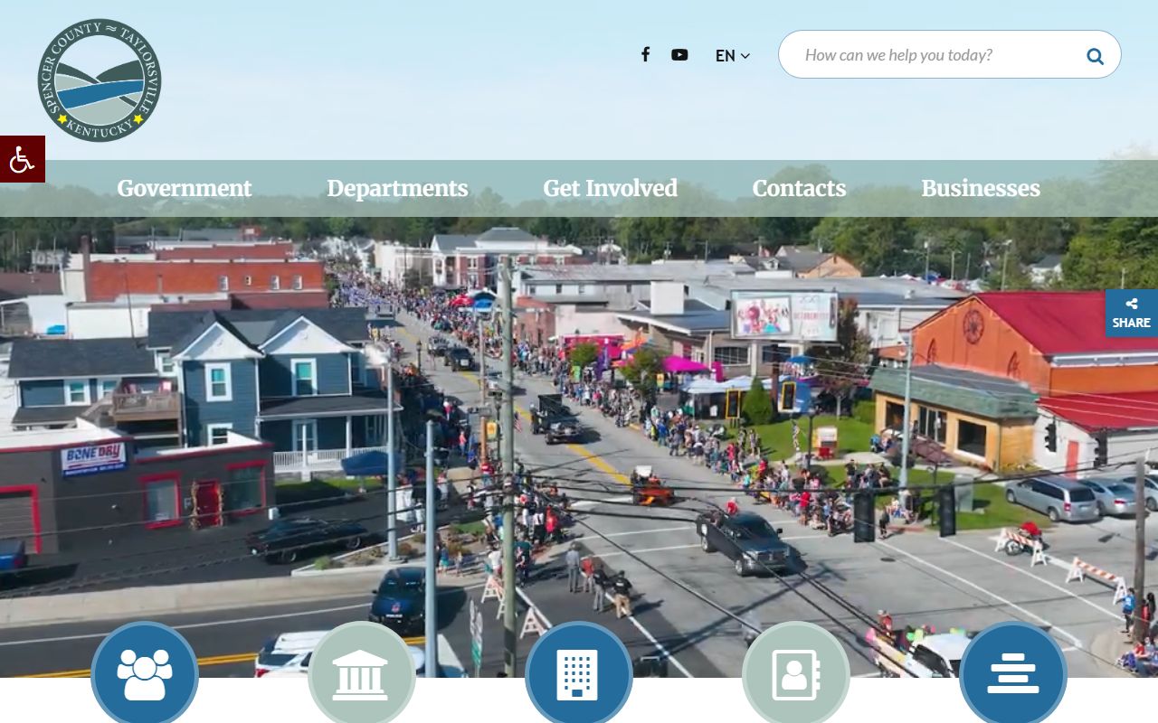 Spencer County website portal for death records access
