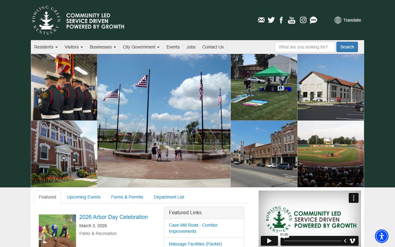 Bowling Green city website for Warren County death records