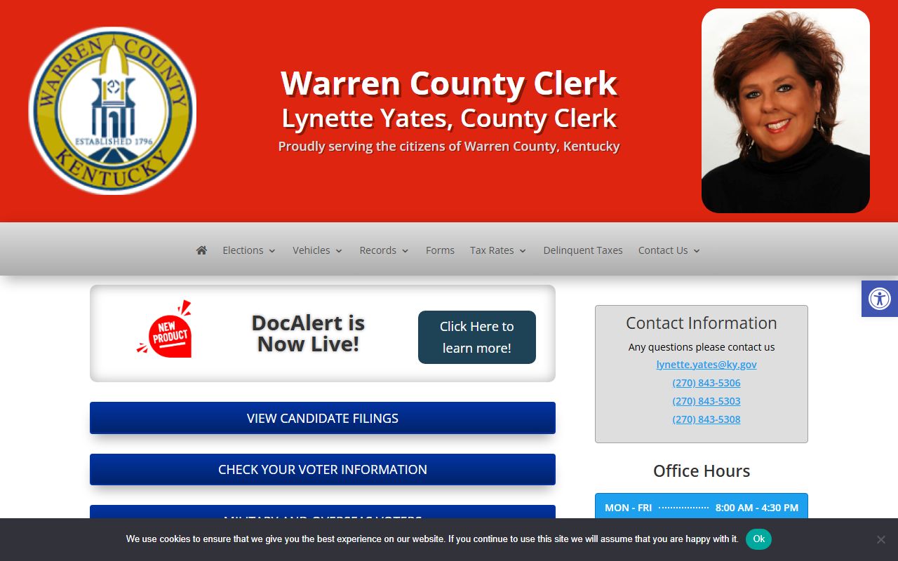 Warren County Clerk office building for death records information