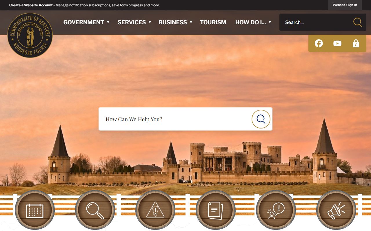 Woodford County Clerk website for accessing death records